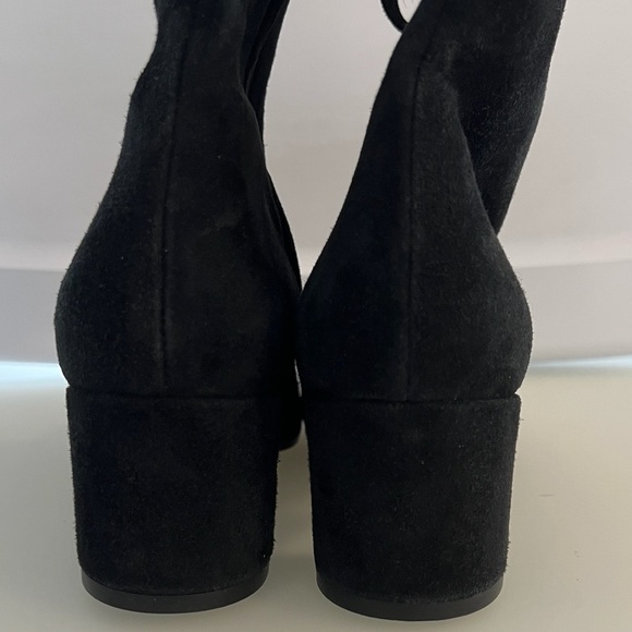 M. Gemi black suede boots with fur trim, size 7. Never worn, pristine condition. - Picture 3 of 7